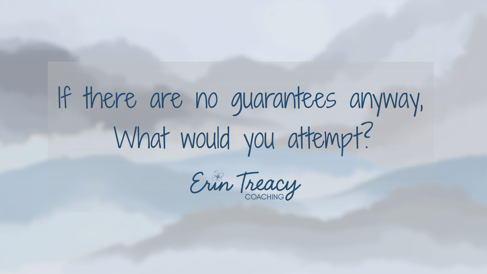 Quote graphic reading “If there are no guarantees anyway, what would you attempt?” representing career change, leadership growth, and courage without certainty.