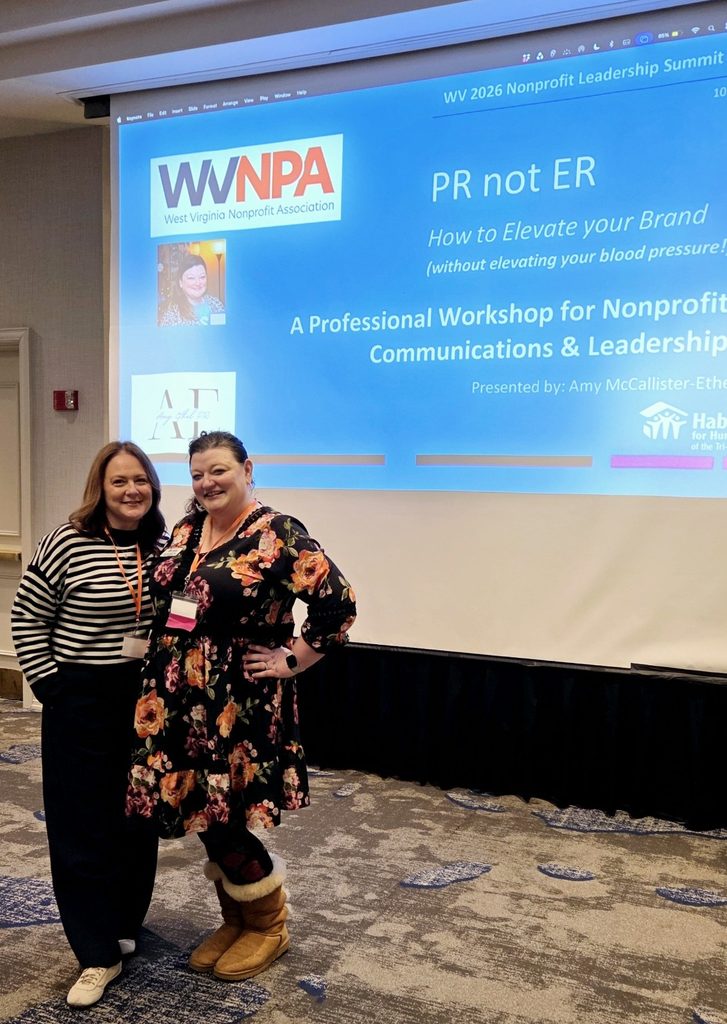 Erin Treacy and Amy McCallister-Ethel after Amy’s first workshop at the WV Leadership Summit